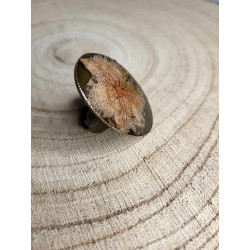 Bague "Fleur beige"